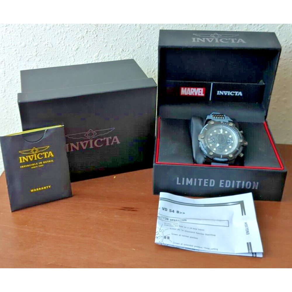 Invicta Marvel Black Panther Men's Chronograph Watch - Needs Battery 0276/4000
